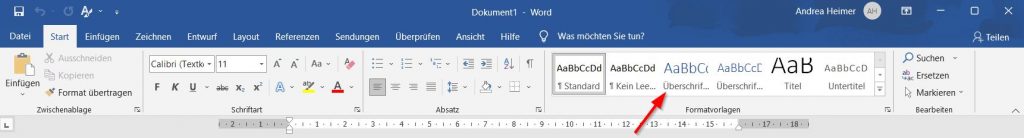 Formatvorlagen in Word